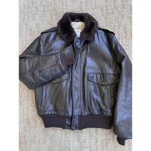 VTG Schott I-S-674-M-S Flight Bomber Jacket Leather  NYC USA 42 MINT